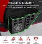 Updated Metal Front Door Storage Box Pockets Fit for JK JKU Wrangler, Adjustable Side Insert Organizer Box for Wrangler JK JKU 2007 2008 2009 2010 2011-2018 Interior Door Storage Accessories 2PCS