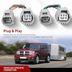 4 Pin Trailer Wiring Harness Kit 56334 Vehicle Standard 4 Way Connector Custom for 2007 2008 2009 2010 2011 2012 Dodge Nitro Jeep Liberty Simple Fit Tow Hitch Accessories