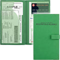 Registration and Insurance Card Holder - Car Organizer - Green | Vehicle Glove Box Document Organizer, Auto Essential Paperwork Holder for Contact Information Cards, Interior Car Accessories