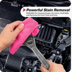 Shop Towels, Microfiber Cleaning Cloth Bulk, 24 Pack Microfiber Towels for Cars, All-Purpose Absorbent Cleaning Rags, Dust Cloth for Automotive, Mechanic, Garage, Bar, 11.5 x 11.5 inch
