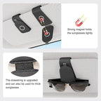 Sunglass Holder for Car Visor, Black, 2 Packs | Suede Cloth, Magnetic, Organizer for Car Accessories