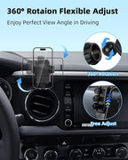 PZK Car Phone Holder for Toyota Tacoma 2016-2023 Accessories Custom Vent | 3rd Gen Tacoma Car Phone Mount Auto Lock Fixed Clip Hands Free 360° Rotation Phone Cradles for All 4.0-7.0'' Smartphones