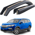 Goodyear Shatterproof in-Channel Window Deflectors for Honda Pilot 2016-2022/Honda Passport 2019-2025, Rain Guards, Window Visors for Cars, Vent Deflector, Car Accessories, 4 pcs - GY008168