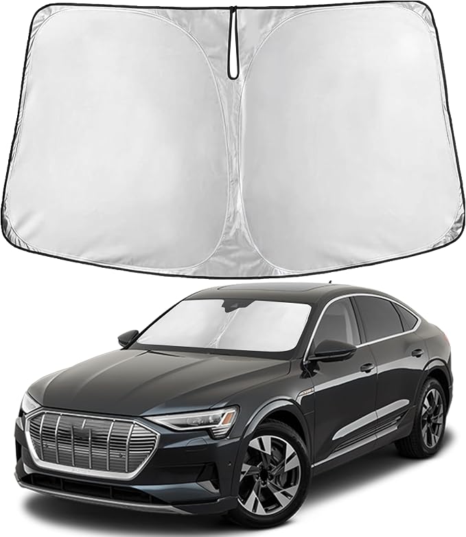 Windshield Sunshade Compatible for Audi e-tron, GT, Sportback, S, S Sportback 2019-2021 2022 2023, Sun Visor for Front Window Sun Shade Cover, UV Heat Blocker & Protector, Car Accessories