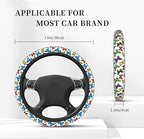 Universal 15-Inch Steering Wheel Cover, Colorful Butterfly Print Neoprene Car Handle Protector, Non-Slip & Durable Auto Decor, Breathable Steering Wheel Wrap for Men and Women