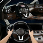 Bling Steering Wheel Cover Black Fluffy Rhinestone for Women Girls | White Diamond Elastic Car Steering Wheel Accessories Sparkling Fur Steering Wheel Protector Warm Universal Fit 14-15 inch