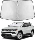 Windshield Sunshade Compatible for Jeep Compass 2017-2023 2024 2025, Sun Visor for Front Windshield & Window Sun Shade Cover, UV Heat Blocker & Protector, Car Accessories