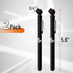 Pencil Tire Pressure Gauge, 2 Pack, 10-75 PSI, Black - Air Gauge for Car Tires