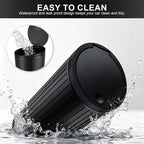 Car Trash Can with Lid, Leakproof Mini Garbage Bin for Car Cup Holder, Small Trash Can for Vehicle, Home & Office - Includes 30 Bags, Easy Clean (Black)