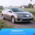 Window Rain Guards for Toyota Corolla 2009 2010 2011 2012 2013, Out-Channel Window Visors Vent Wind Deflectors-4PCS