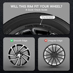 Black 19" Rim Protector, Aluminium Alloy Wheel Protection Ring, Wheel Rim Protector Strips for Curb Rash Prevention, Universal Wheel Accessories for Cars, Trucks, SUVs & Tesla All Models, 4PCS