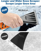 41.5IN Extendable Snow Brush and Ice Scraper, 270°Pivoting Snow Scraper Brush for Car Windshield, Telescoping Ice Scraper, Foam Grip, Heavy Duty Snow Remover for Cars, Trucks, SUV (Orange)