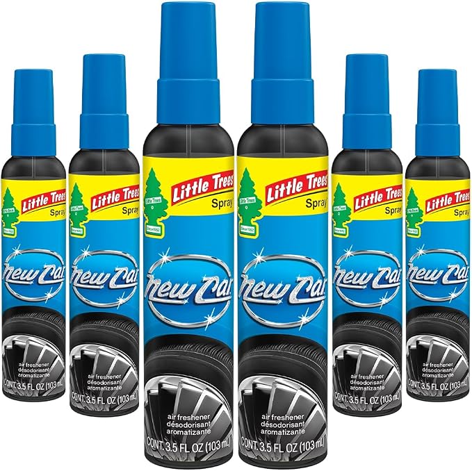 Car Air Freshener | Spray Provides a Long-Lasting Scent for Auto or Home | On-the-go Freshness | New Car Scent, 6 Air Fresheners