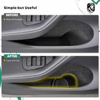 4 Pcs Door Side Storage Box Fit for Tesla Model Y 2020 2021 2022 2023, TPE Car Door Organizer Tray Handle Protector Anti-slip for Front Rear - Black