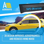 Extra Durable Window Deflectors Tape-On Window Visors Rain Guards Fit for Honda CR-V (CRV) 2023-2026, Sun Visors, Wind Vent for Shades, Exterior Car Accessories - 6pcs. AG0495