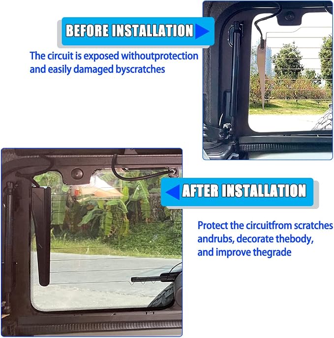 Rear Windshield Heating Wire Protective Cover Bronco Sport defroster Wire Protection Defogger Guards Compatible with Ford Bronco 2021 2022 Rear Window Heater Protect Trim Decoration Stickers