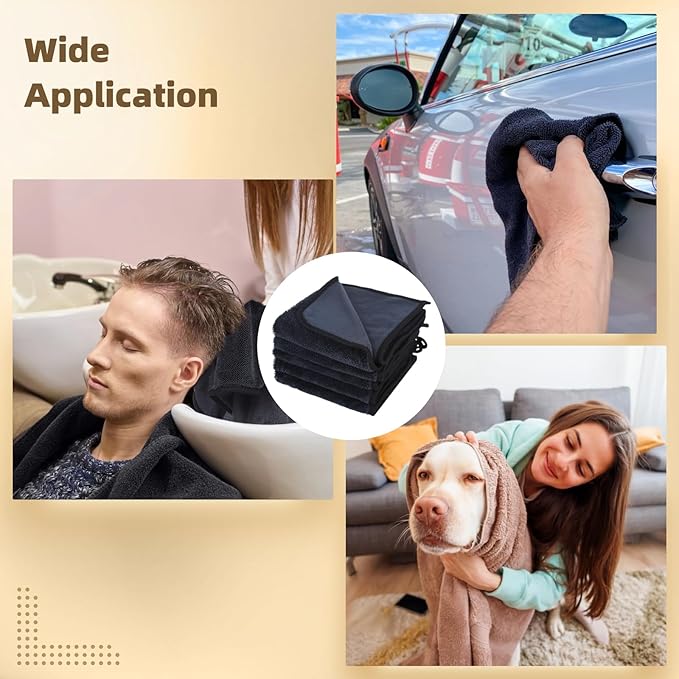 Shiny Wipes Shower Cleaning Cloth - 5 Pack 16 x 24 inch Ultra Absorbent Car Drying Towel, Shiny Wipes Drying Towel Microfiber Cleaning Cloth for Car, Bath & Househood