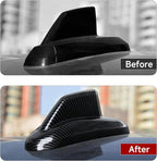 ABS Carbon Fiber Interior Shark Fin Shape Roof Antenna Cover Trim for 2019-2025 Chevy Silverado | for 2019-2021 GMC Sierra 1500 2500 3500 HD Accessories