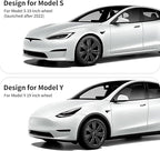 Wheel Cover for Tesla 4PCS Hubcaps for Tesla Wheel Cover Model S(2022-2024) /Model Y(2020-2024) 19inch Rim Full Cover Hubcaps Accessories (Arachnid Style, 19 inch)