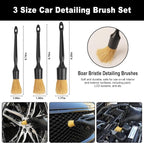 Car Wheel Brush kit, Tire Brush, Wheel Cleaner Brush, Soft-bristled Rim Cleaner Brush, Car Detailing Brushes, Wheel Brushes for Cleaning Wheels,Tires, Car Cleaning Brush Supplies Kit