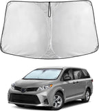 Toyota Sienna Car Windshield Sunshade 2021-2026 - 280T Polyester Material Cars Sun Visor Reflector Blocks UV Rays - Foldable Sunshade Interior Protection Accessories