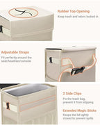 Car Trash Can with Lid, Leakproof Car Trash Bag Hanging Waterproof Automotive Garbage Can with Storage Pockets Mini Vehicle Trash Bin for Back/Front Seat(Beige,2.5 Gallon)