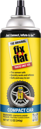 S60410 Aerosol Emergency Flat Tire Repair and Inflator, for Compact Tires, Eco-Friendly Formula, Universal Fit for All Compact Cars, 12 oz. (Pack of 1)