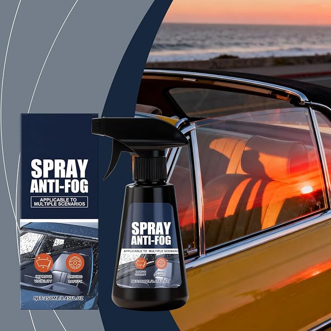 Anti Fog Spray for Car Windshield,250ml Glass Agent | Windshield Defogger - for Truck Outdoor Daily Commute Winter Morning Highway Garage