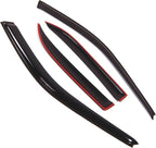 Outside Mount Window Vent Visors Rain Guards Compatible with Honda Civic Sedan 1992-1995 | Side Window Wind Deflectors Rain Shields | Smoke Tinted, 4 Pcs Set, DGWV-218