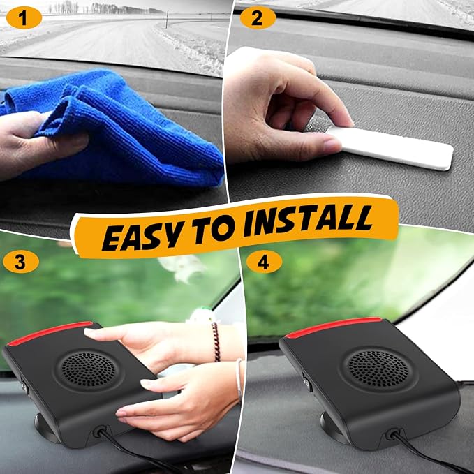 Portable Car Heater, Car Heater Defroster With 2 in 1 Heating/Cooling, Anti-Fog Plug in Cigarette Lighter for Car Defroster Windshield Fast Defogge, Suitable for Cars and SUV