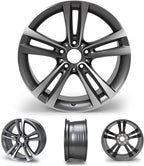 New 18" x 8" Premium Aluminum Alloy Wheel Rim Compatible with 2012-2020 BMW 320i 328i 330i 335i 340i 428i 430i 435i 440i OEM Design Replacement Rim, Direct Fit, OE Stock Specs, Gunmetal Gray