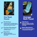 2 Pack Car Seat Towel Covers, Sweat Protector for Front Seats, Premium Thickened Microfiber with Tribal Sea Turtle, Breathable & Quick Dry, Slip-on Headrest Pocket for Gym, Beach, Running, Hot Spring