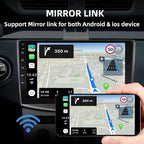 10 Inches Double Din Car Stereo, Apple CarPlay Screen, 2G+32G, Bluetooth Android Auto Screen with Backup Camera, Touch Screen, WiFi, Mirror Link, HiFi, GPS, FM