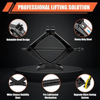 3 Ton (6610 Lbs) Car Jack, Universal Heavy Duty Scissor Jack, Professional Spare Tire Changing Kit with Lug Wrench, Portable Car Emergency Lift Jack Kit for Car, SUV, Sedan, Crossover