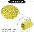Car Door Edge Guard, 16.4ft U Shape Rubber Edge Trim Seal Strip Protector Universal for Car Truck ATV Boat Multifunctional No Glue PVC Iron Yellow