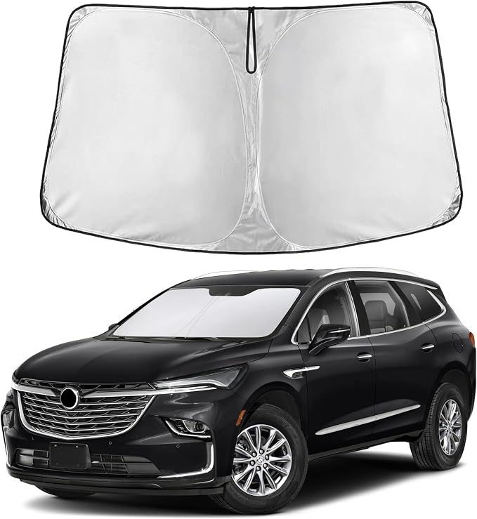 Windshield Sunshade Compatible for Buick Enclave 2018-2022 2023 2024, Sun Visor for Front Windshield & Window Sun Shade Cover, UV Heat Blocker & Protector, Car Accessories