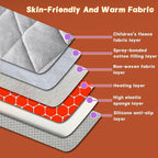 USB Heated Seat Pad Cushion for Office Chair | 3 Heat Levels, Time Setting | Large Heating Area Heated Seat Pad Cover with Lumbar support for Home & Office, Wheelchair(Khaki)