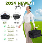 Fathers Day Dad Gifts for Men，Odor-Absorbing 2-Layer Large Golf Trunk Organizer with Activated Carbon Fabric - Water-Resistant Golf Shoe Bag for Shoes Balls Tees Clothes Gloves Golf Accessories