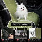 Dog Car Seat Cover for Front Seat, Dog Seat Cove Waterproof, Scratchproof Non-Slip Car Seat Protector, Universal Fit Most Cars, SUVs, Trucks, Green