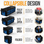 Trunk Organizer with Cooler For SUV Car Organizer and Storage, Collapsible Multi-Compartment, Perfect Christmas Gifts For Men, Women, 1680D Oxford, Non Slip Bottom, Straps, Soft Cover 110L