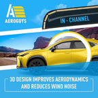 Extra Durable Window Deflectors in-Channel Window Visors Rain Guards Fit for NX 2022-2026, Sun Visors, Wind Vent for Shades, Exterior Car Accessories - 4 pcs. AG0861