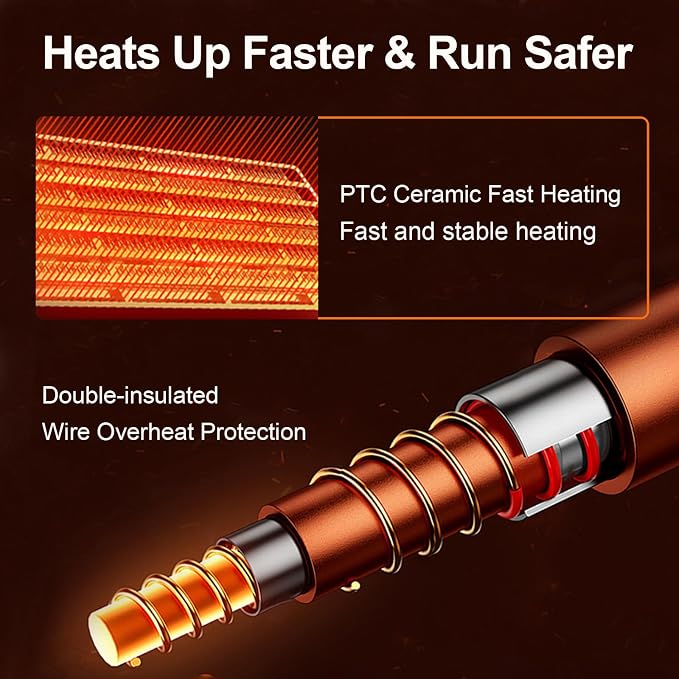 Car Heater,12V 150W Portable Heaters for Vehicle,Plugs into Cigarette Lighter,360° Rotation Fast Heating Auto Car Window Defroster Windshield Defogger,2 in 1 Heating & Cooling Automobile Heater(Red)