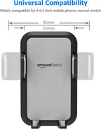 Universal Portable Smartphone Holder for Car, Air Vent Mount, 360° Rotation, Easy to Install, One-Handed Release, Adjustable and Secure, Grey