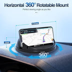 2 Pack Car Phone Holder Mount, [Horizontal 360° Rotatable] Silicone Phone Mount for Car Dashboard, Hands Free Cell Phone Holder Compatible with iPhone 16 15 14 13 12 Pro Max