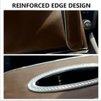 Faux Leather Car Tissue Box for Car Interior, Multi-Function Tissue Holder with Visor Clip, Armrest & Back Seat Napkin Organizer, Vehicle Tissue Dispenser Accessories (Brown Hanging)