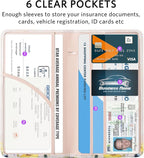CoBak Car Registration and Insurance Holder - Vehicle Glove Box Car Organizer,Auto Truck Comparment Accessories Case with Magnetic Closure for Essential Document,Driver License,Cards