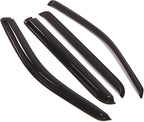 WD2-155 Dark Smoke 4 Pcs Set Window Visor (Outside Mount) Deflector Rain Guard Compatible with 2002-2005 Ford Explorer