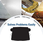 Exterior Car Windshield Cover, Oxford Fabric All Weather Windshield Snow Shield for Windshield & Mirrors, Blocks Snow Ice Frost, Anti-Theft Door Flap, Fits SUV Sedan Truck (69"x42")