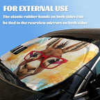 Sassy Donkey Car Window Sun Shield Watercolor Splash Funny Cute Animal Front Window Sun Shade Blocks UV Rays Sun Visor Protector for Car Sedan Truck SUV Accessories 59" L x 31.5" W