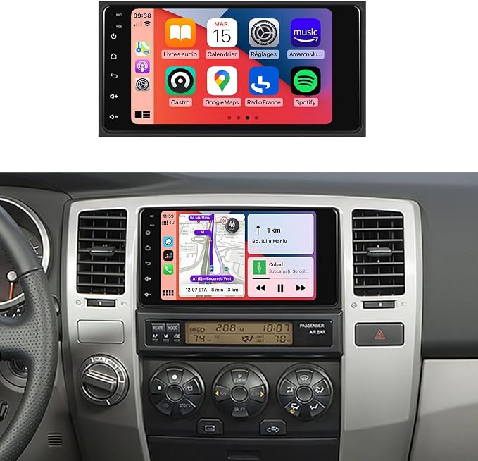 5Ghz WiFi 2G+64G Radio for Toyota 4Runner 2003-2009,for Tundra 2003-2006,for Sequoia 2003-2007 Car Stereo,Wireless CarPlay Android Auto,DSP EQ,7‘’ HD IPS Touchscreen, 26UIs GPS Bluetooth Bakcup Camera